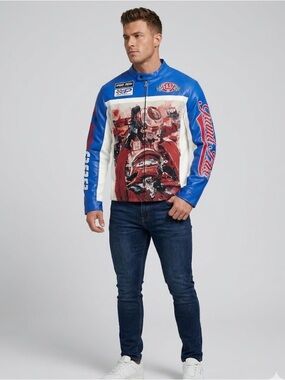 Copper Rivet Grand Prix Racer Jacket Men's Graphic Size M